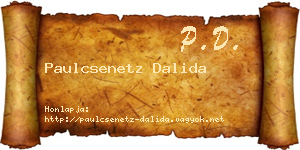Paulcsenetz Dalida névjegykártya